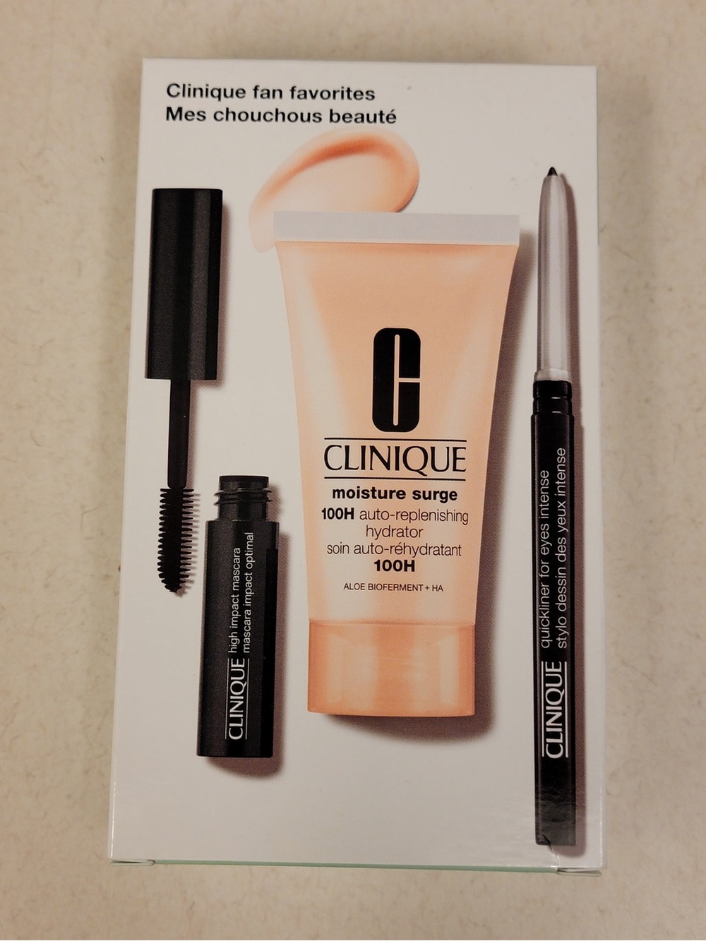 Clinique Moisture Surge Skincare & Makeup Set - Mascara and Eyeliner in black